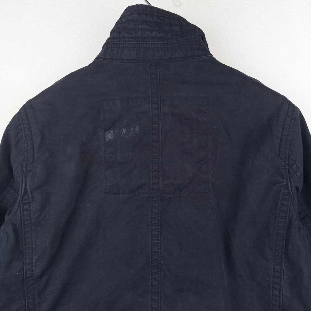 Vintage Abercrombie & Fitch Mens Medium Sentinel Cargo Military Navy Blue Jacket